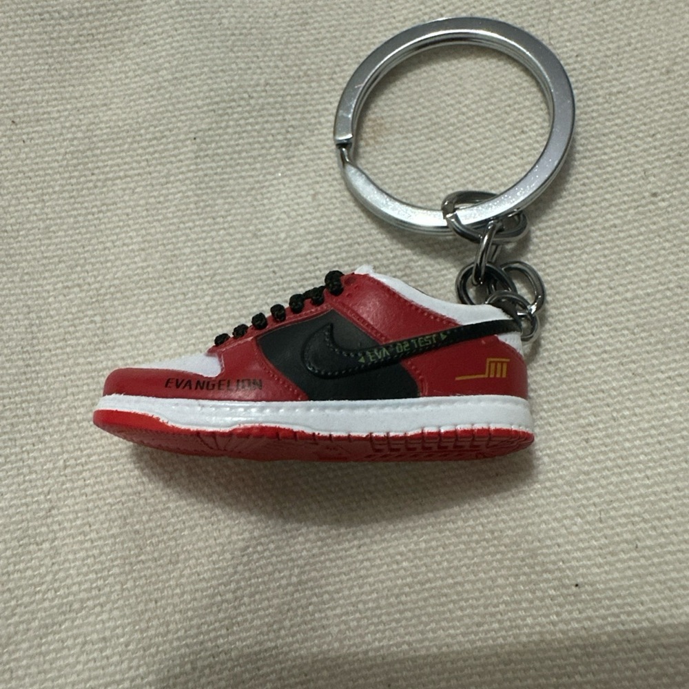 Nike Red and Black Sneaker Keychain